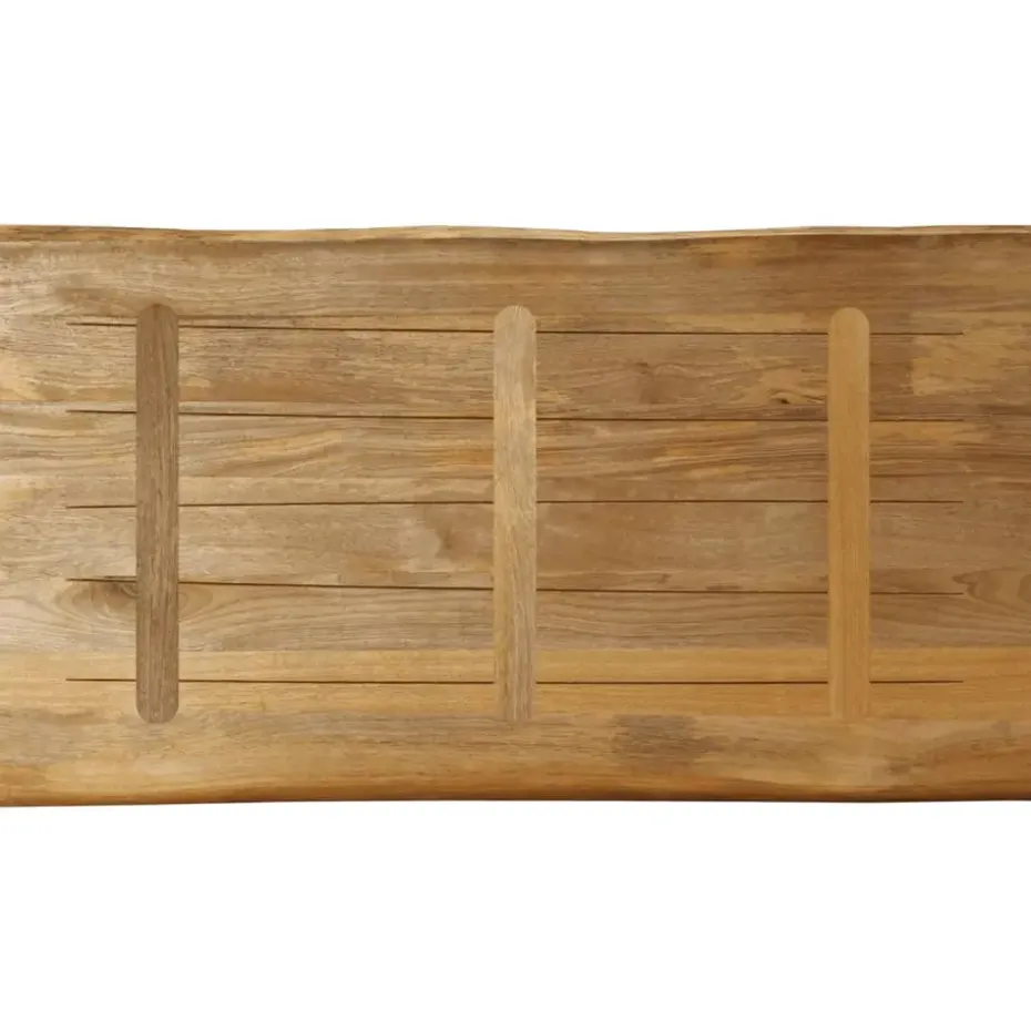 vidaXL - Tafelblad met natuurlijke rand - Bruin - Hout - 110 x 60 x 3.8 cm