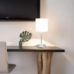 vidaXL - Tafellamp - Wit - Metaal - 2 stuks