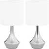 vidaXL - Tafellamp - Wit - Metaal - 2 stuks