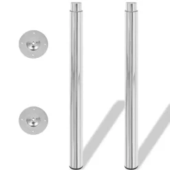 vidaXL - Tafelpoot - Zilver - IJzer - 2 stuks