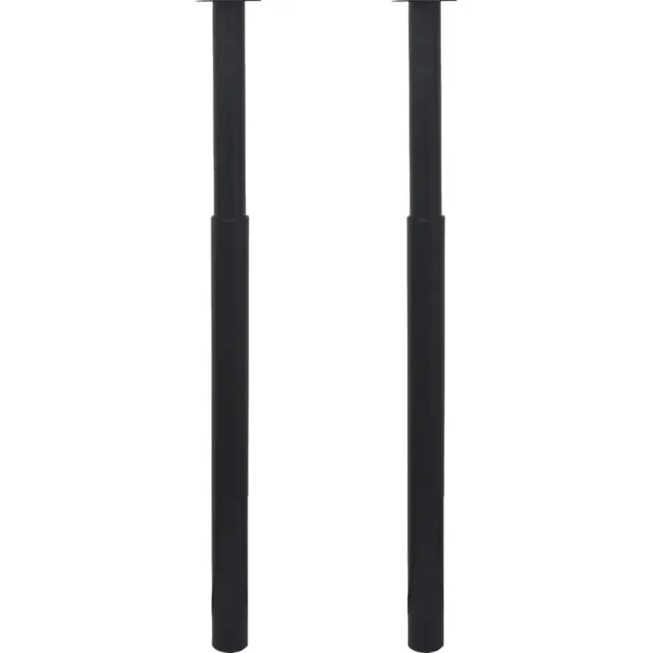 vidaXL - Tafelpoot - Zwart - IJzer - 2 stuks