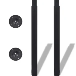 vidaXL - Tafelpoot - Zwart - IJzer - 4 stuks