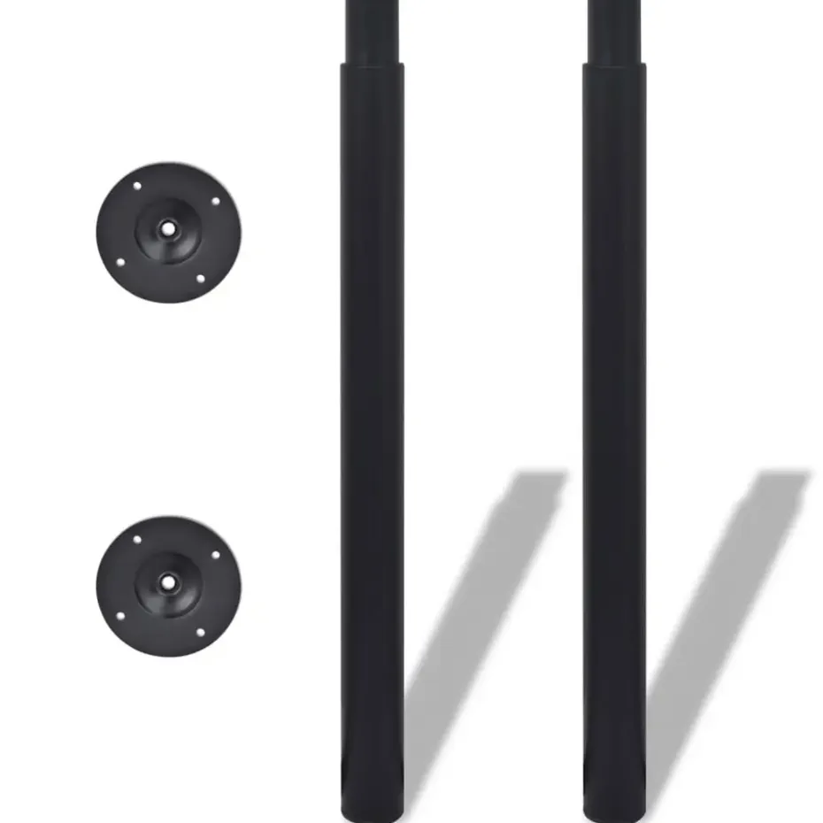 vidaXL - Tafelpoot - Zwart - IJzer - 4 stuks