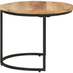 vidaXL - Tafeltje - Bruin - Hout - Ø 40 x 34 cm - 3 stuks