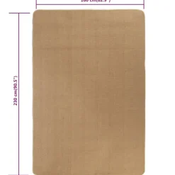 vidaXL - Tapijt - Beige - Jute - 160 x 230 cm