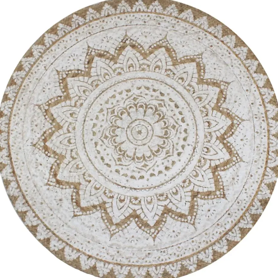 vidaXL - Tapijt - Beige - Jute - 150 cm