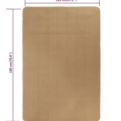 vidaXL - Tapijt - Beige - Jute - 120 x 180 cm
