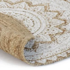 vidaXL - Tapijt - Beige - Jute - 120 cm