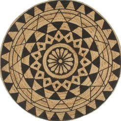 vidaXL - Tapijt - Zwart - Jute