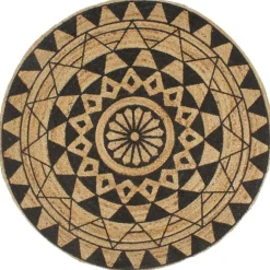 vidaXL - Tapijt - Zwart - Jute