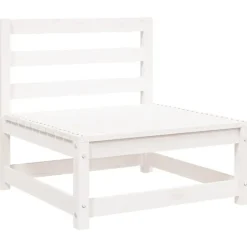 vidaXL - Tuinbank zonder armleuningen - Wit - Grenenhout - 70x70 67 cm