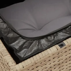 vidaXL - Tuinbank zonder armleuning - Beige - Poly rattan - Met kussens