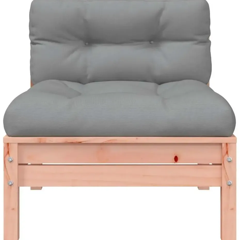 vidaXL - Tuinbanken zonder armleuningen - Bruin - Hout - 2 stuks - Met kussens