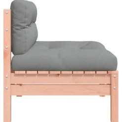 vidaXL - Tuinbanken zonder armleuningen - Bruin - Hout - 2 stuks - Met kussens