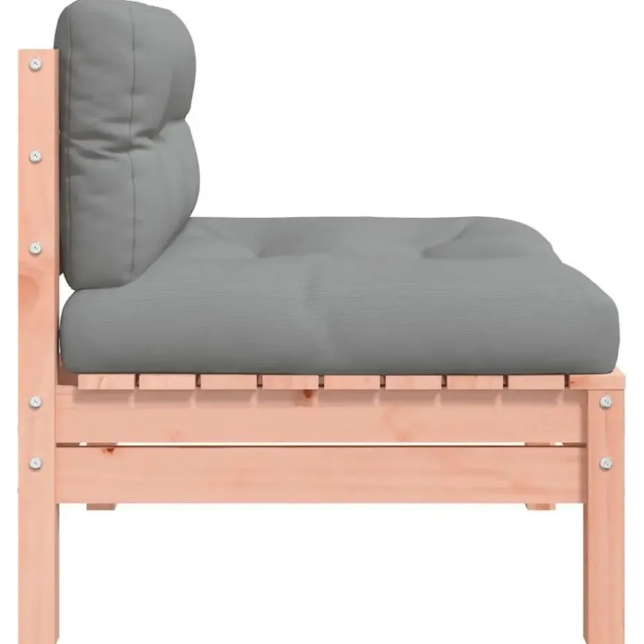 vidaXL - Tuinbanken zonder armleuningen - Bruin - Hout - 2 stuks - Met kussens