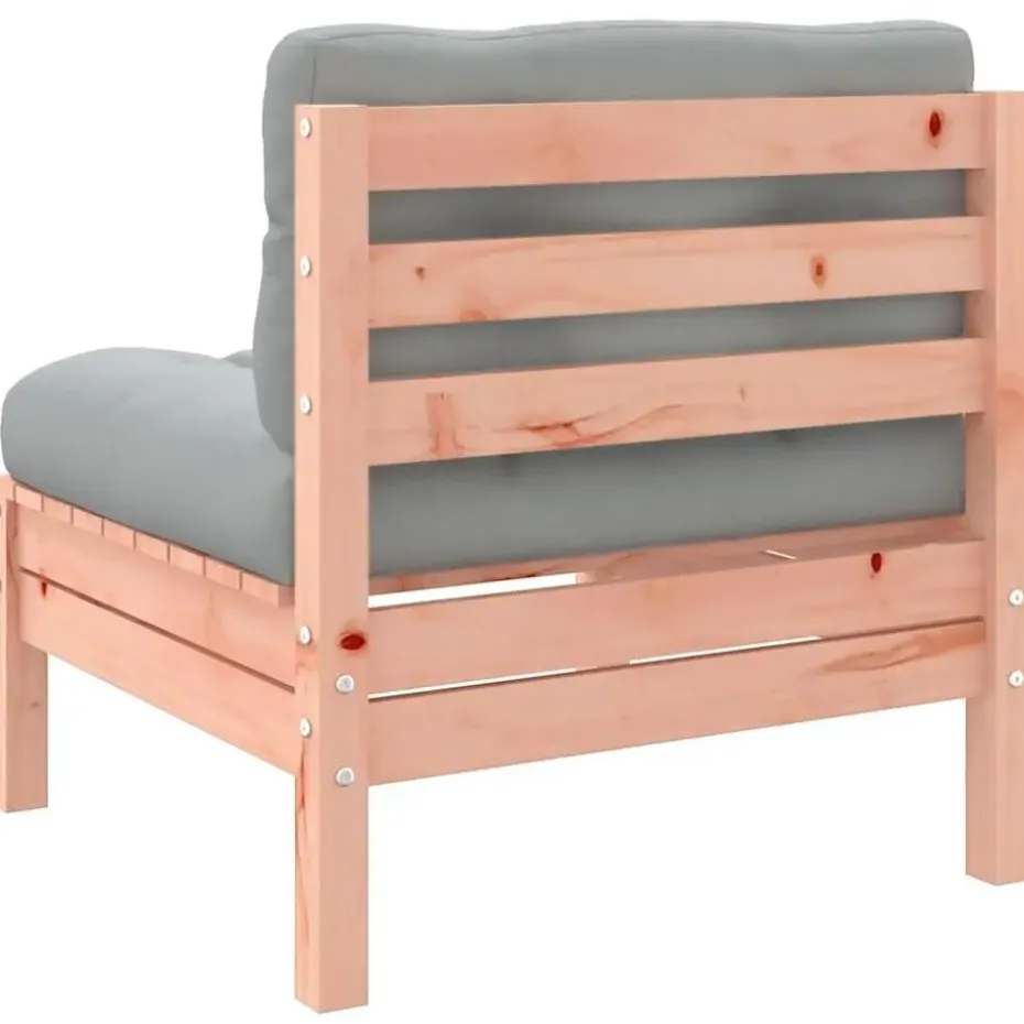 vidaXL - Tuinbanken zonder armleuningen - Bruin - Hout - 2 stuks - Met kussens