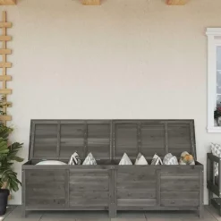 vidaXL - Tuinbox - Antraciet - Bewerkt hout