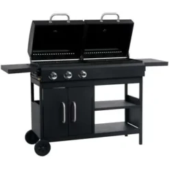 vidaXL - Tuingrill - Zwart - Staal