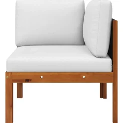 vidaXL - Tuinhoekbanken met kussens - Acaciahout & touw - 2 stuks