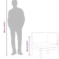 vidaXL - Tuinhoekbanken met kussens - Acaciahout & touw - 2 stuks