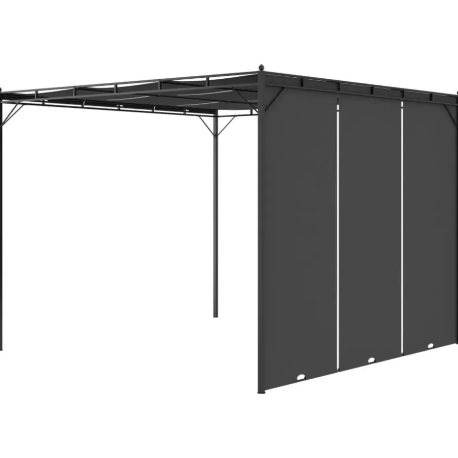 vidaXL - Tuinhuisje - Antraciet - Stof - 3 x 3 x 2.25 m