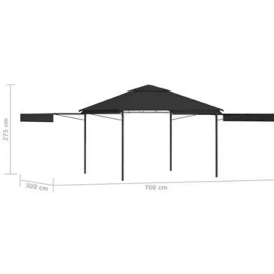vidaXL - Tuinhuisje - Antraciet - Polyester