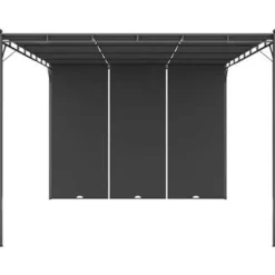 vidaXL - Tuinhuisje - Antraciet - Polyester - 4 x 3 x 2.25 m