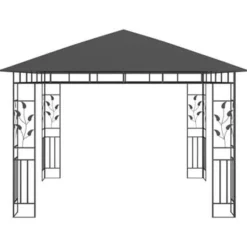 vidaXL - Tuinhuisje - Antraciet - Stof - 3 x 3 x 2.73 m