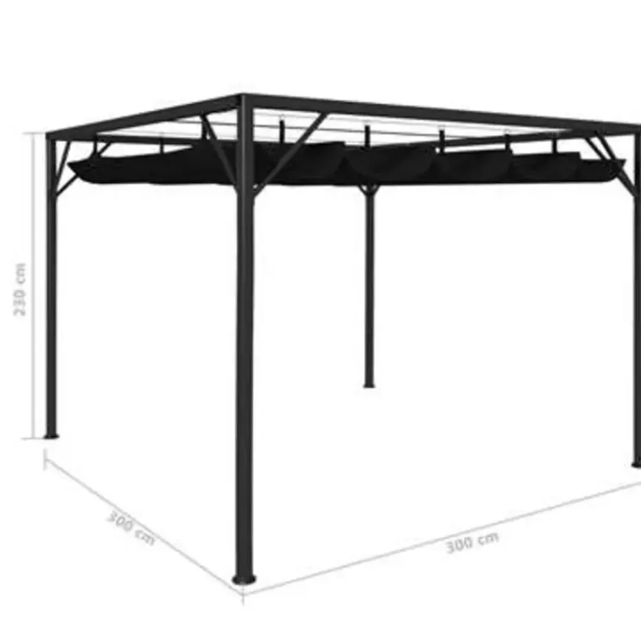 vidaXL - Tuinhuisje - Antraciet - Staal