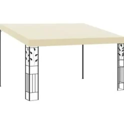vidaXL - Tuinhuisje - Crème - Stof - 4 x 3 x 2.5 m
