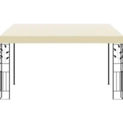 vidaXL - Tuinhuisje - Crème - Stof - 4 x 3 x 2.5 m