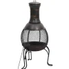 vidaXL - Tuinkachel - Zwart - Staal