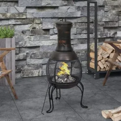 vidaXL - Tuinkachel - Zwart - Staal