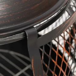 vidaXL - Tuinkachel - Zwart - Staal