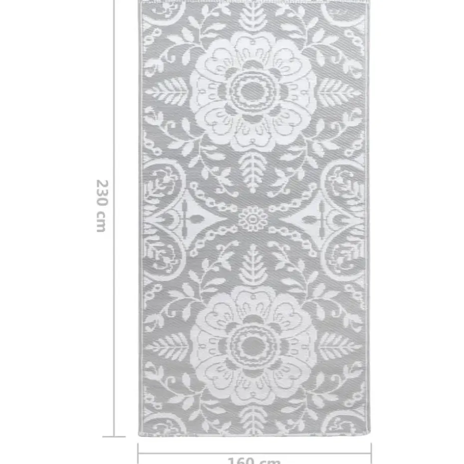 vidaXL - Tuinkleed - Grijs - Polyetheen - 160 x 230 cm