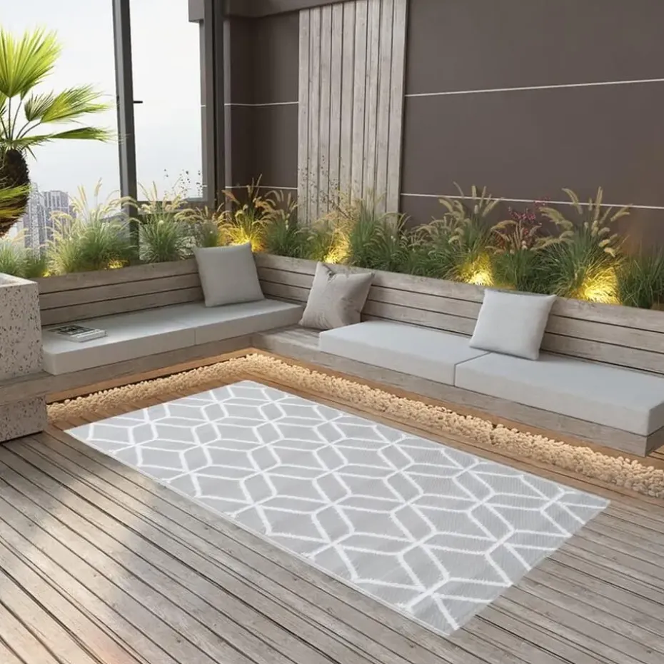 vidaXL - Tuinkleed - Grijs - Polyetheen - 190 x 290 cm