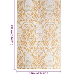 vidaXL - Tuinkleed - Oranje - Polyetheen - 190 x 290 cm