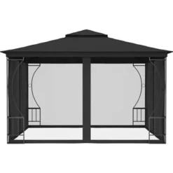 vidaXL - Tuinpaviljoen - Antraciet - Stof