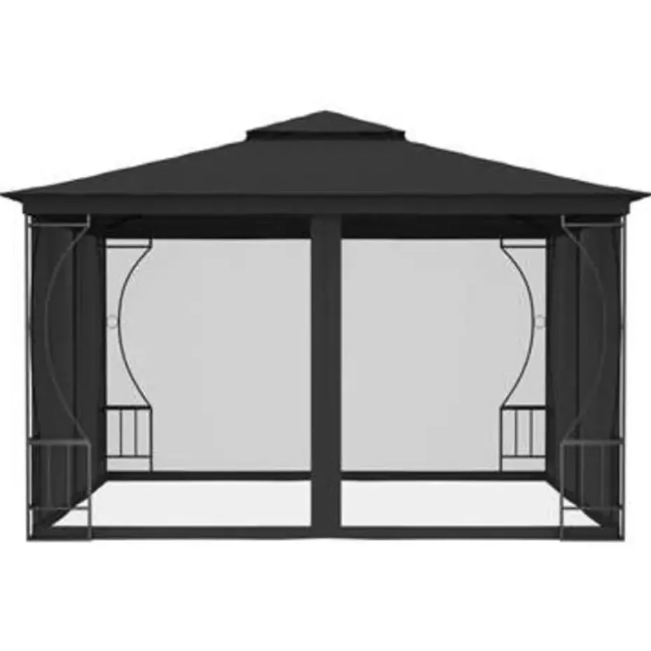 vidaXL - Tuinpaviljoen - Antraciet - Stof