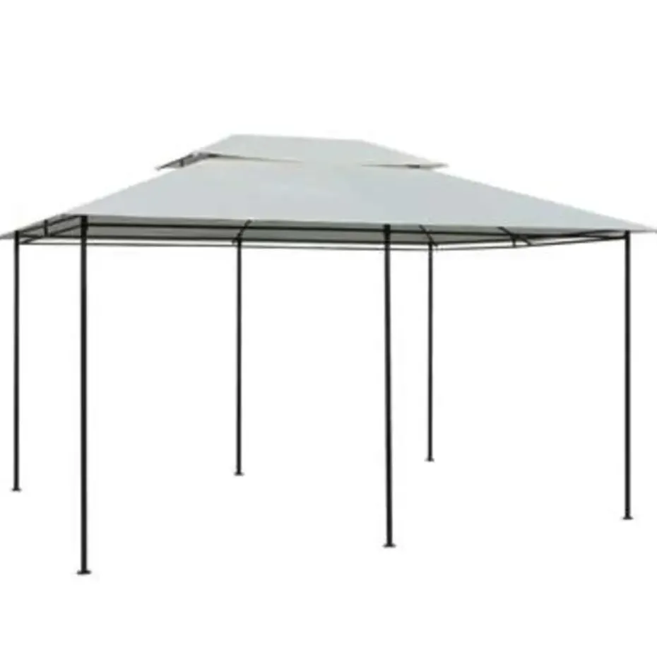 vidaXL - Tuinpaviljoen - Wit - Stof