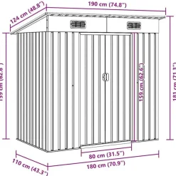 vidaXL - Tuinschuur - Antraciet - Staal
