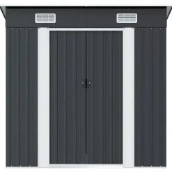 vidaXL - Tuinschuur - Antraciet - Staal