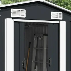 vidaXL - Tuinschuur - Antraciet - Staal