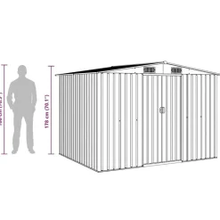 vidaXL - Tuinschuur - Antraciet - Staal