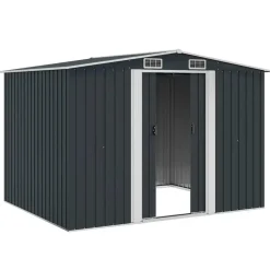 vidaXL - Tuinschuur - Antraciet - Staal