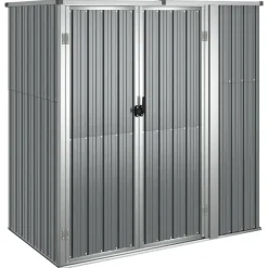 vidaXL - Tuinschuur - Grijs - Staal