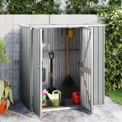 vidaXL - Tuinschuur - Grijs - Staal