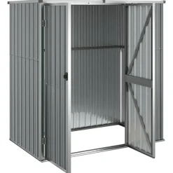 vidaXL - Tuinschuur - Grijs - Staal