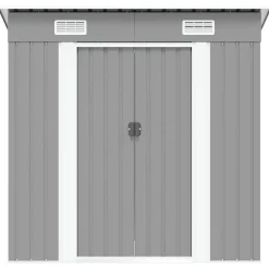 vidaXL - Tuinschuur - Grijs - Staal