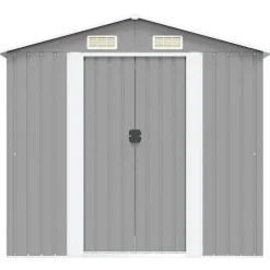 vidaXL - Tuinschuur - Grijs - Staal